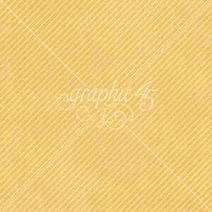 Graphic 45 Wonder of Oz 12X12 Brick Road Yellow Pattern & Solid Sheet