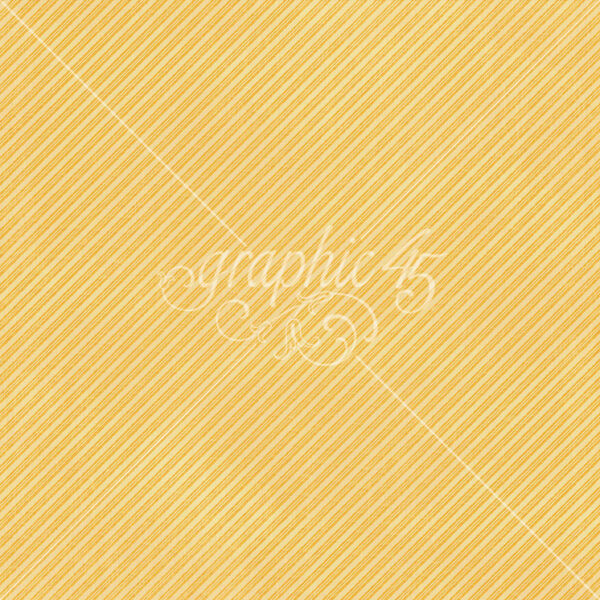 Graphic 45 Wonder of Oz 12X12 Brick Road Yellow Pattern & Solid Sheet