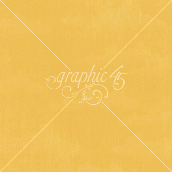 Graphic 45 Wonder of Oz 12X12 Brick Road Yellow Pattern & Solid Sheet