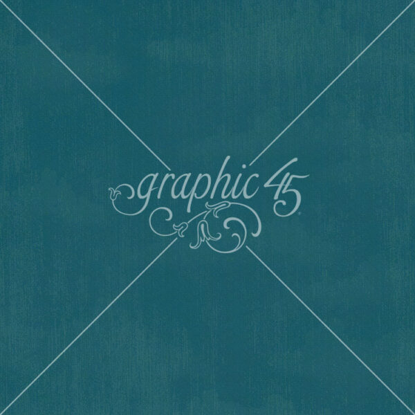 Graphic 45 Wonder of Oz 12X12 Sky Blue Pattern & Solid Sheet