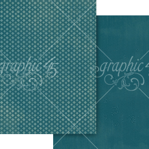 Graphic 45 Wonder of Oz 12X12 Sky Blue Pattern & Solid Sheet