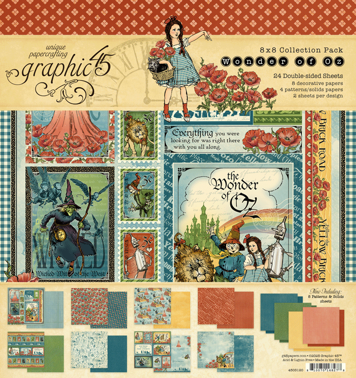 Graphic 45 Wonder of Oz 8X8 Collection Pack