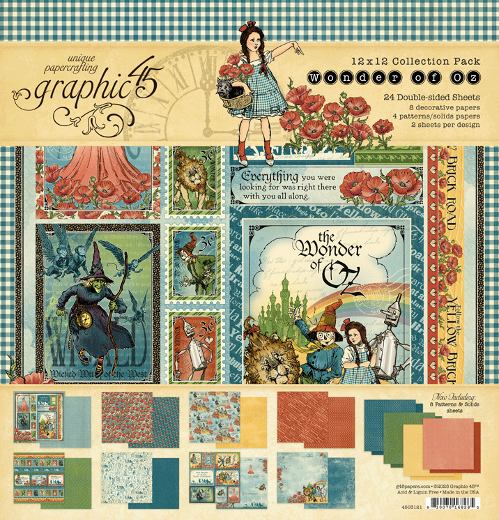 Graphic 45 Wonder of Oz 12X12 Collection Pack