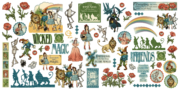 Graphic 45 Wonder of Oz Ephemera Set