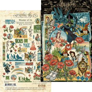 Graphic 45 Wonder of Oz Chipboard Pieces, Tags & Frames