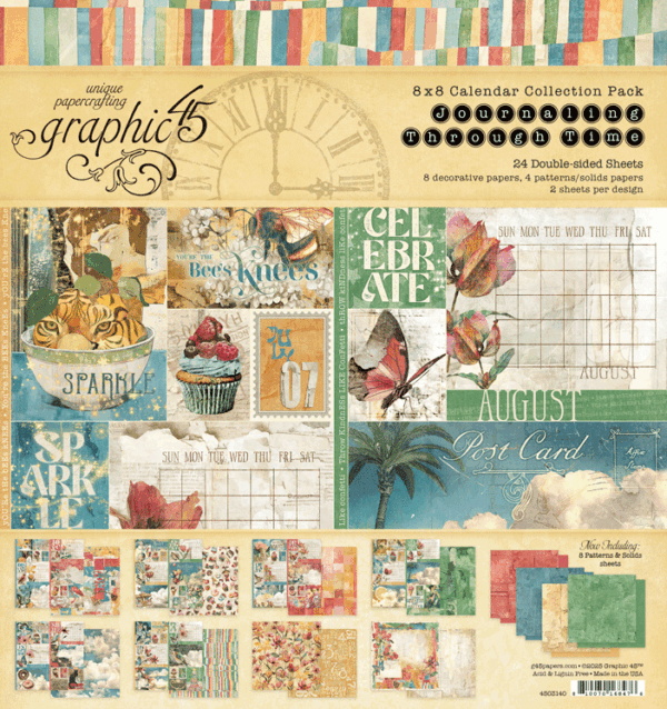 Graphic 45 Journaling Through Time 8X8 Collection Pack