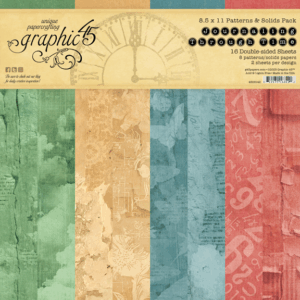 Graphic 45 Journaling Through Time 8.5 X 11 Patterns & Solids Pack