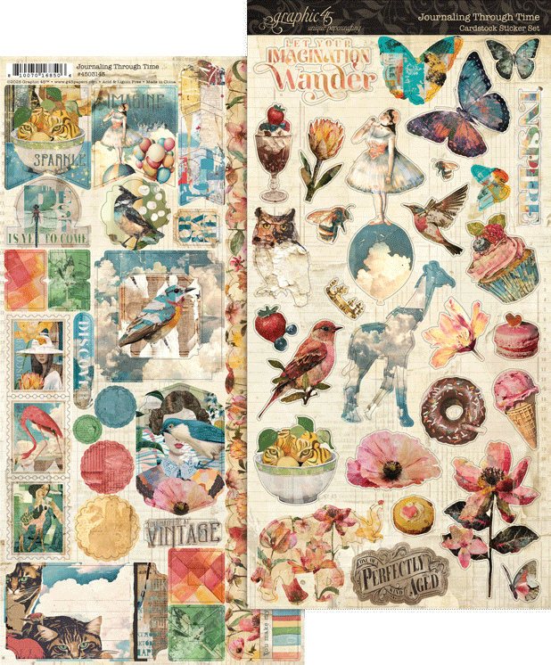 Graphic 45 Journaling Through Time Sticker Set