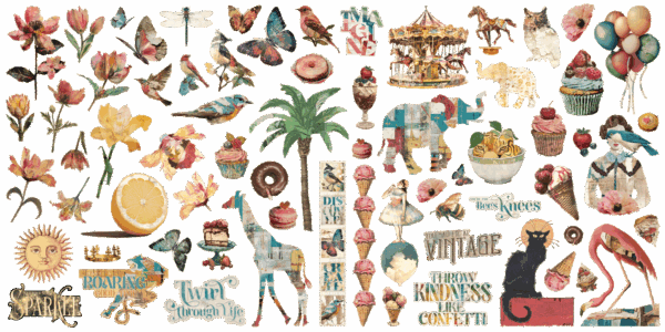 Graphic 45 Journaling Through Time Ephemera Set