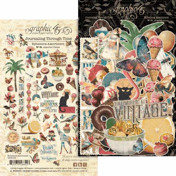 Graphic 45 Journaling Through Time Ephemera Set