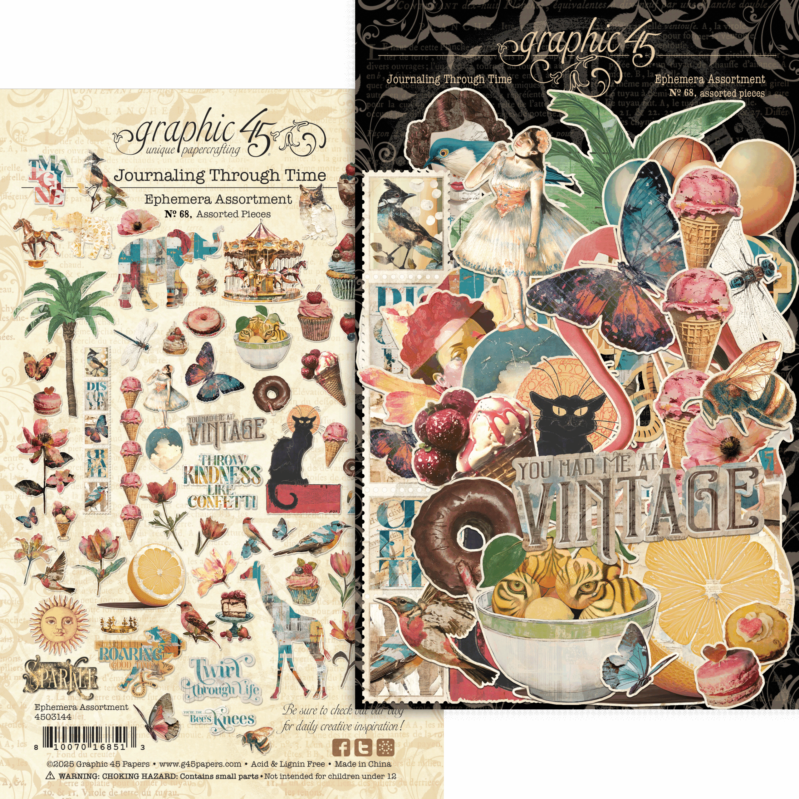 Graphic 45 Journaling Through Time Ephemera Set