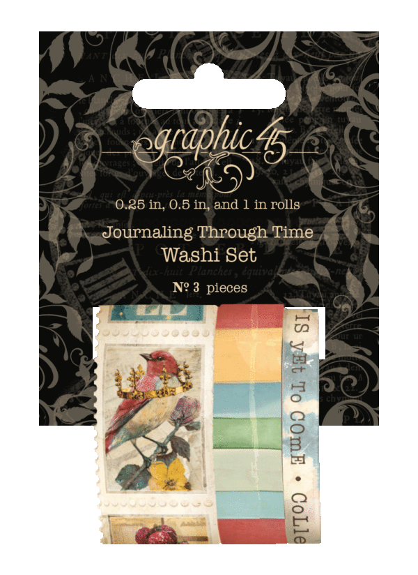 Graphic 45 Journaling Through Time Washi Tape Set