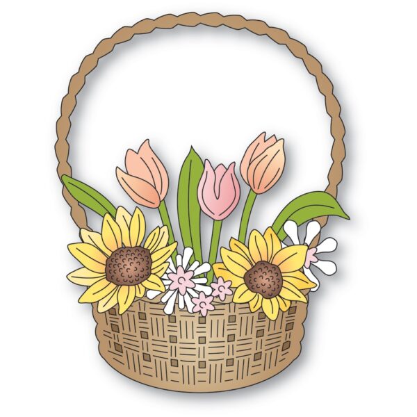 Memroy Box Die Flower Basket Bouquet Memroy Box Die Flower Basket Bouquet
