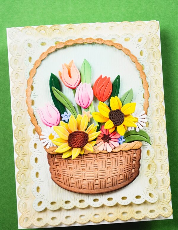 Memroy Box Die Flower Basket Bouquet