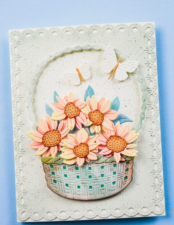 Memroy Box Die Flower Basket Bouquet