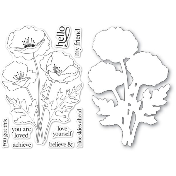 Memroy Box Stamp & Die Playful Poppies