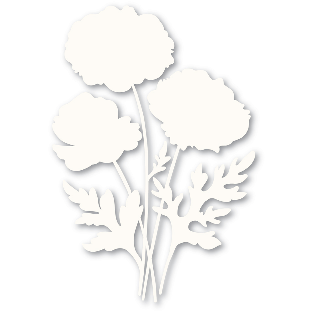 Memroy Box Stencil Playful Poppies