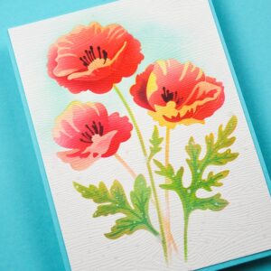 Memroy Box Stencil Playful Poppies