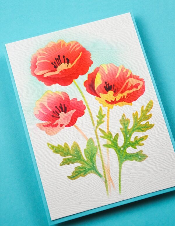 Memroy Box Stencil Playful Poppies