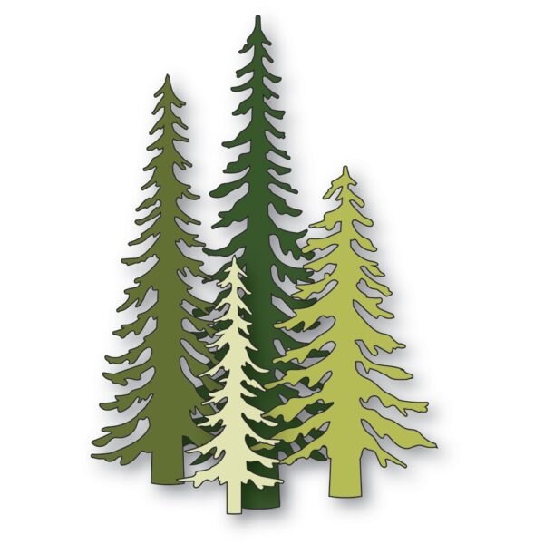 Memory Box Die Tall Evergreen Trees