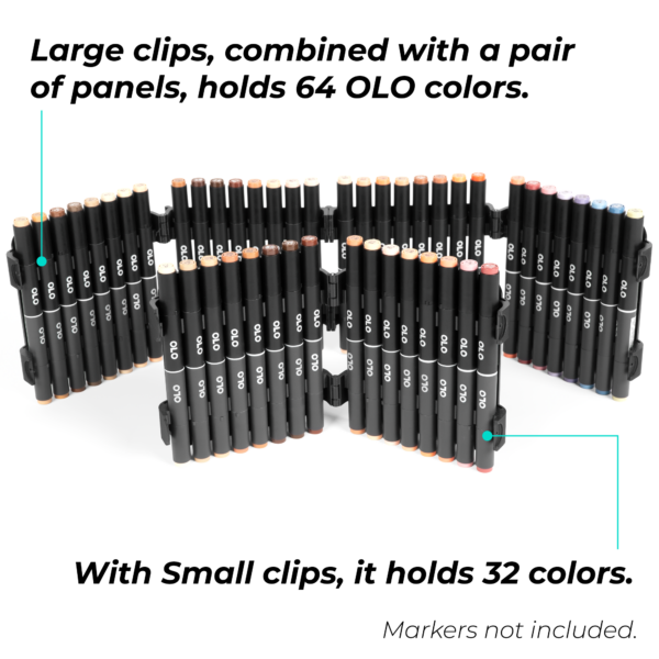 Olo Carrying Case Black Small 32 With White Clips