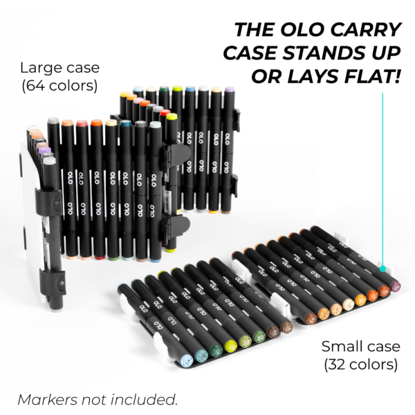 Olo Carrying Case Black Small 32 With White Clips