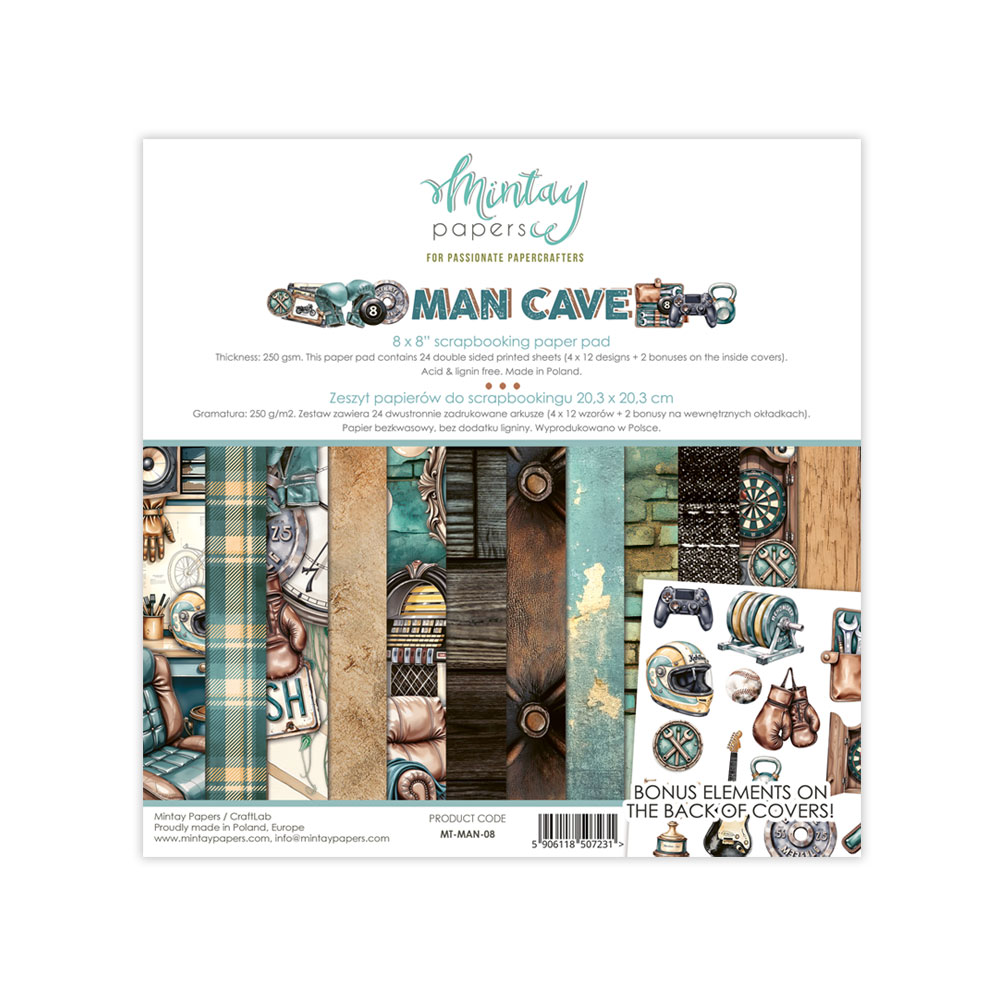 Mintay Man Cave 8 X 8 Paper Pad