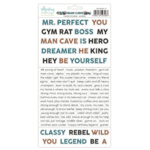 Mintay Man Cave 6 X 12 Sticker Words