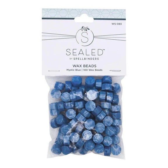 Spellbinders Mystic Blue Wax Beads From the Sealed By Spellbinders Collection