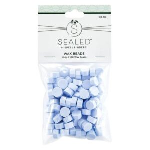 Spellbinders Misty Blue Wax Beads From the Sealed By Spellbinders Collection