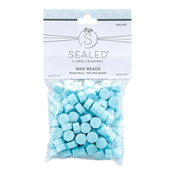 Spellbinders Pastel Blue Wax Beads From the Sealed By Spellbinders Collection