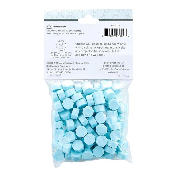 Spellbinders Pastel Blue Wax Beads From the Sealed By Spellbinders Collection
