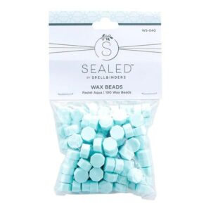 Spellbinders Pastel Aqua Wax Beads From the Sealed By Spellbinders Collection