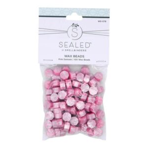 Spellbinders Pink Damask Aqua Wax Beads From the Sealed By Spellbinders Collection