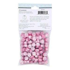 Spellbinders Pink Damask Aqua Wax Beads From the Sealed By Spellbinders Collection