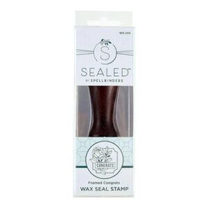Spellbinders Framed Congrats Brass Wax Seal Stamp From the Sealed By Spellbinders Collection