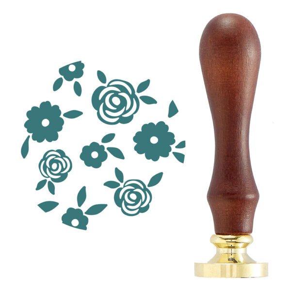 Spellbinders Scattered Flowers Wax Seal Stamp From the Sealed By Spellbinders Collection