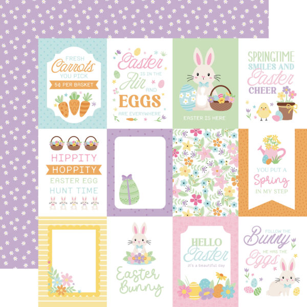 Echo Park Easter Basket 12X12 3X4 Journaling Cards