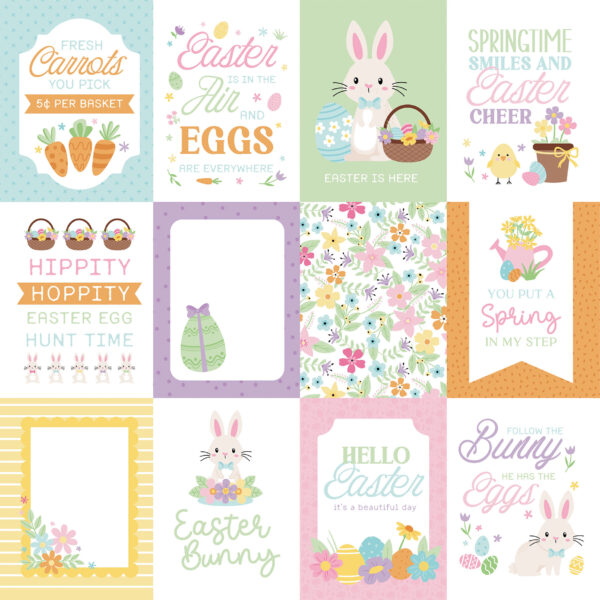 Echo Park Easter Basket 12X12 3X4 Journaling Cards