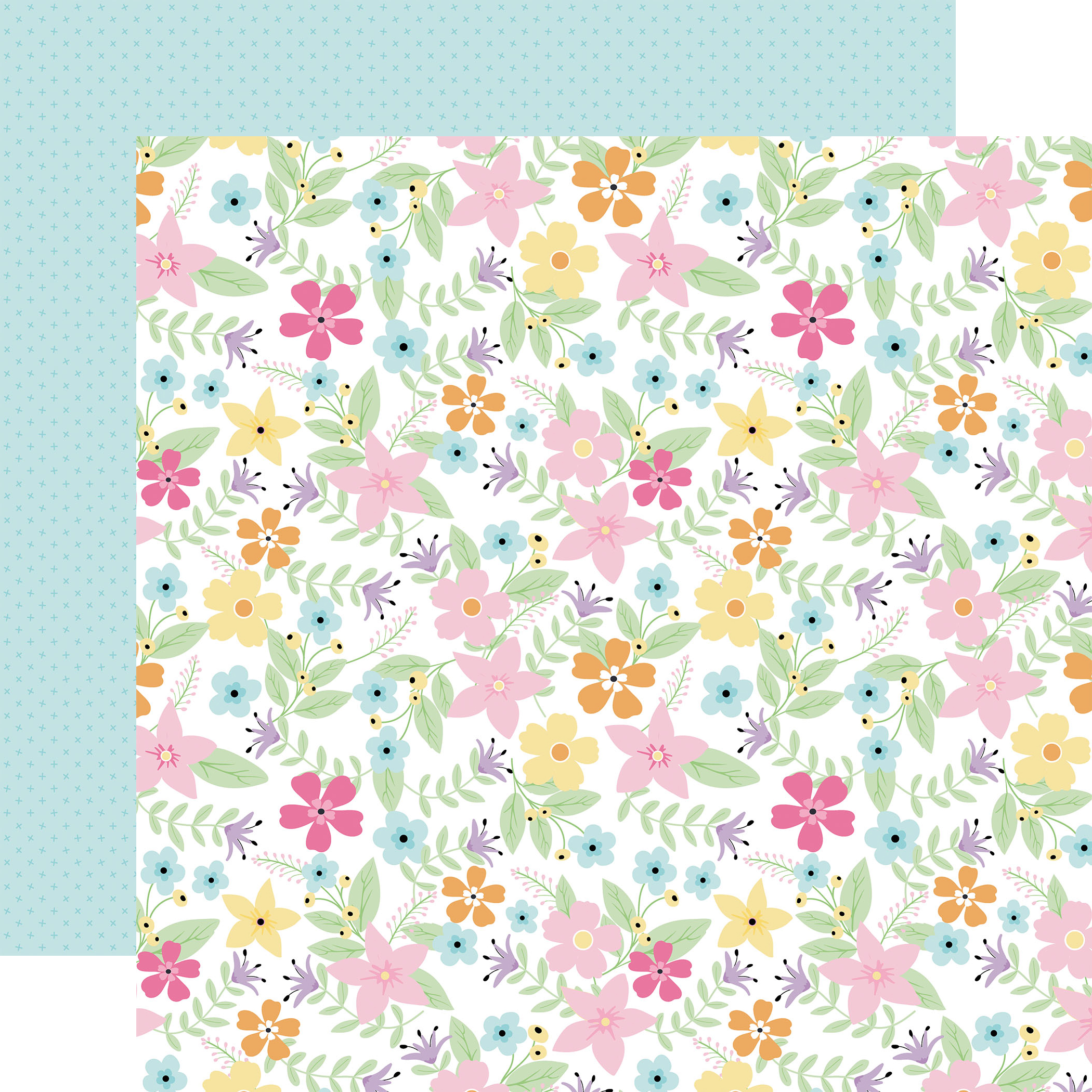 Echo Park Easter Basket 12X12 Spring Floral