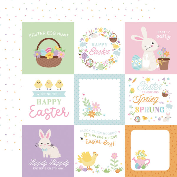 Echo Park Easter Basket 12X12 4X4 Journaling Cards