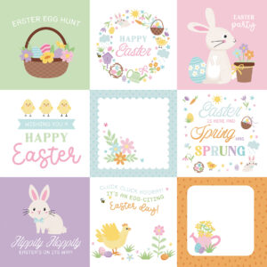 Echo Park Easter Basket 12X12 4X4 Journaling Cards