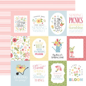 Echo Park in Full Bloom 12X12 3X4 Journaling Cards
