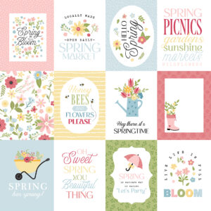 Echo Park in Full Bloom 12X12 3X4 Journaling Cards