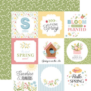Echo Park in Full Bloom 12X12 4X4 Journaling Cards