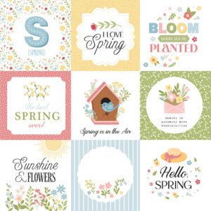 Echo Park in Full Bloom 12X12 4X4 Journaling Cards