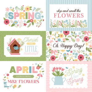 Echo Park in Full Bloom 12X12 6X4 Journaling Cards