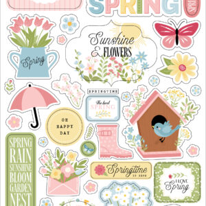 Echo Park in Full Bloom 6X13 Chipboard Accents