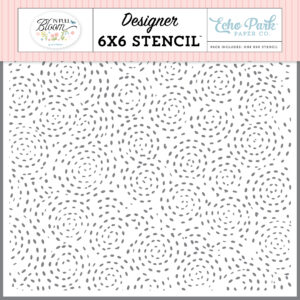 Echo Park in Full Bloom Stencil Springtime Swirls