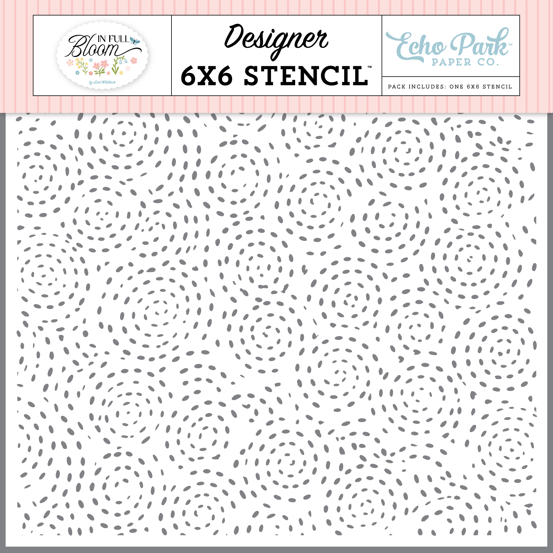 Echo Park in Full Bloom Stencil Springtime Swirls